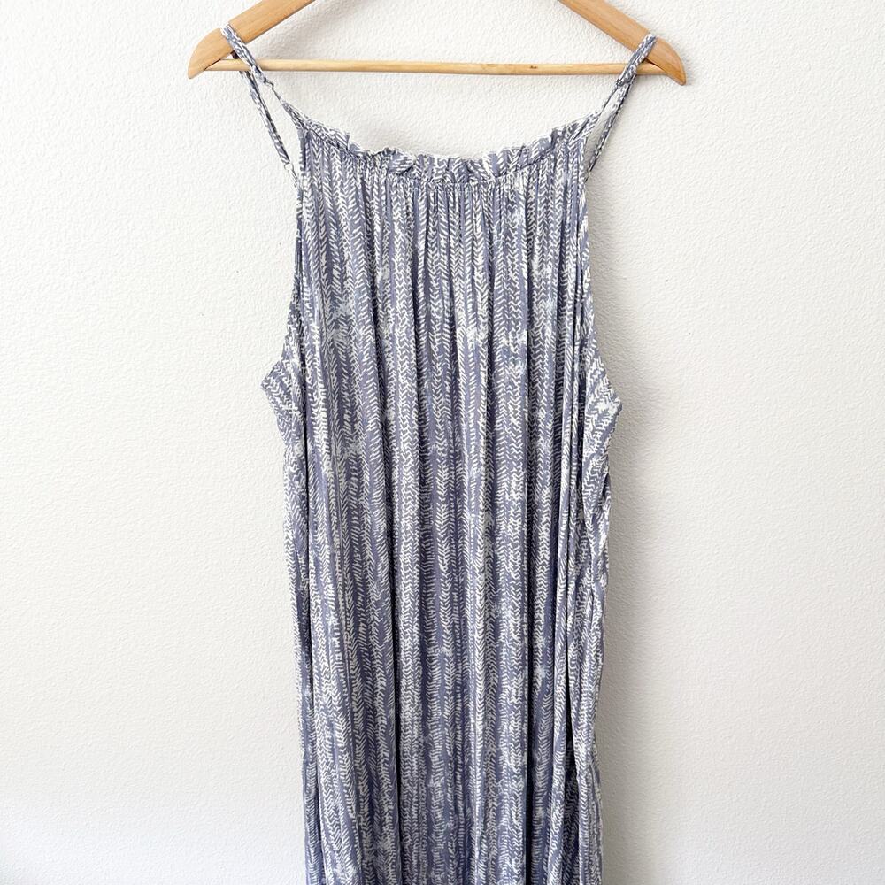 TAYLOR GRACE | Periwinkle Lavender Maxi Ruffle Dress High Neck Cream | Large